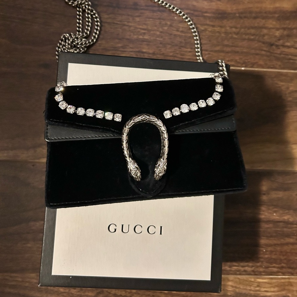 Velvet crystal gucci dionysus super mini